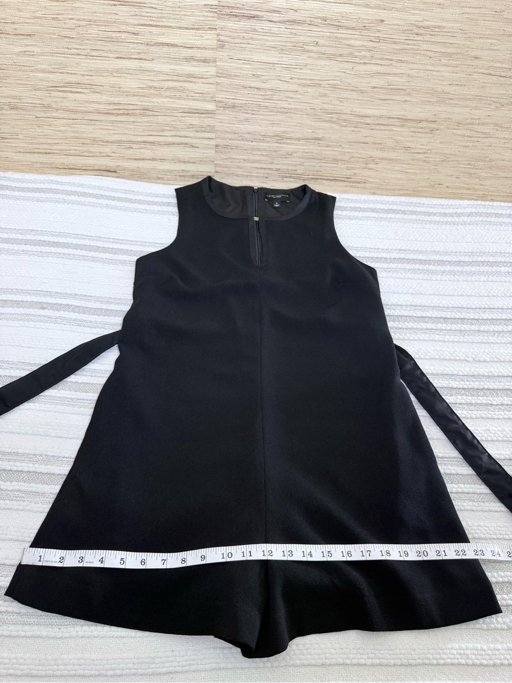 Victoria Beckham for Target Black Romper S Belted Keyhole Sleeveless One Piece - Picture 9 of 14